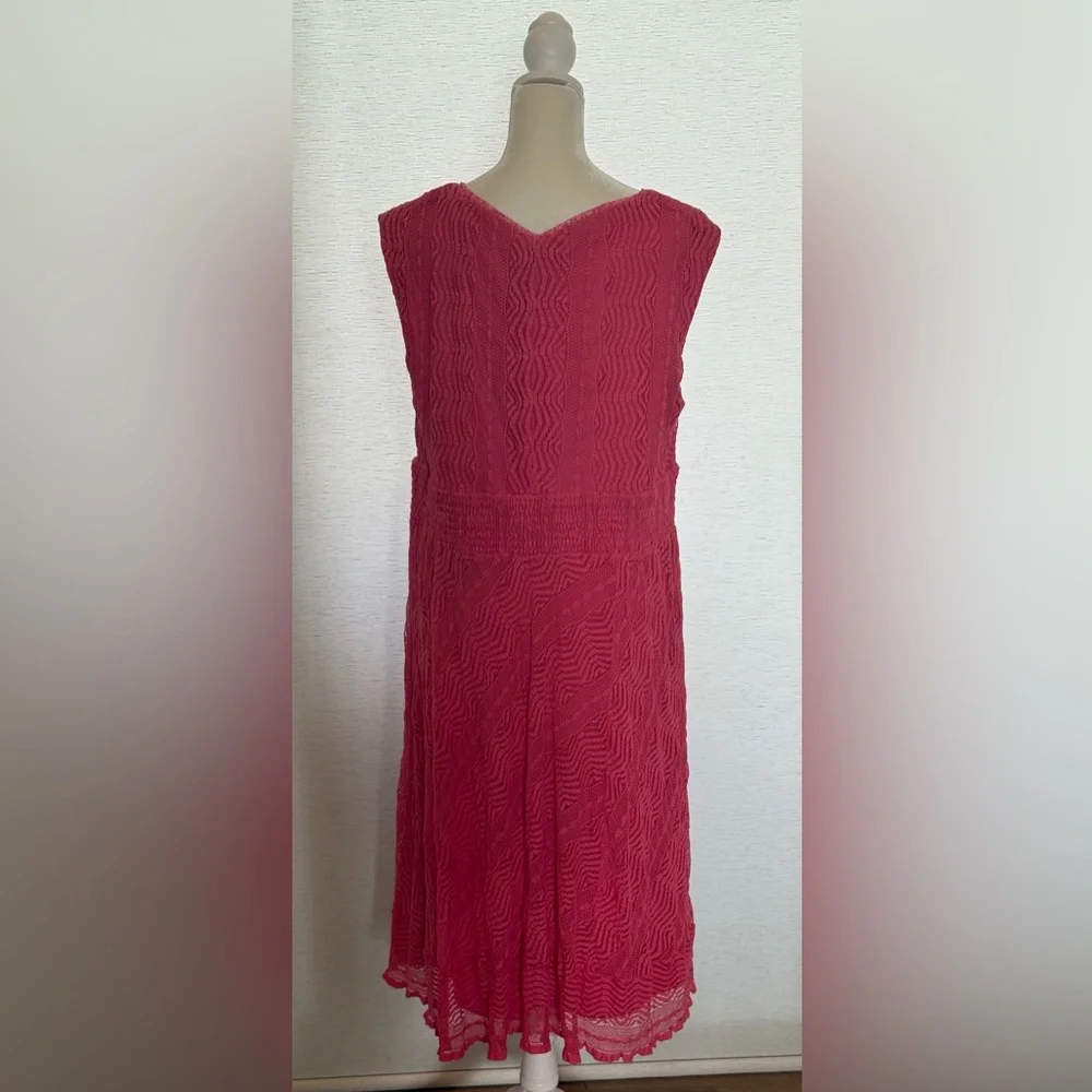 Rabbit Rabbit Rabbit Textured Red Midi Dress - Picture 9 of 13